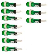 Kit 10 sinaleiro 9mm olho boi 220v verde lukma Kit 10 sinaleiro 9mm olho boi 220v verde lukma