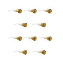 Kit 10 sinaleiro 9mm olho de boi amarelo 110v lukma