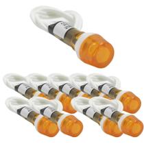 Kit 10 sinaleiro 9mm olho de boi amarelo bivolt Kit 10 sinaleiro 9mm olho de boi amarelo bivolt