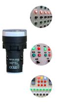 Kit 10 Sinaleiro Embutir Led Painel Luminoso 22mm Branco - 220V