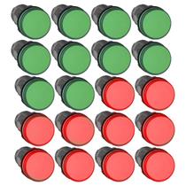 Kit 10 sinaleiro led 22mm 24v verde + 10 vermelho 24v 22mm