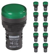 Kit 10 Sinaleiroa Led 22mm Monobloco 220V Verde Tramontina Kit 10 Sinaleiroa Led 22mm Monobloco 220V Verde Tramontina