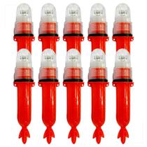 Kit 10 Sinalizador Náutico Luz LED Strobo Para Marcação De Redes Pesca e Boias Kit 10 Sinalizador Náutico Luz LED Strobo Para Marcação De Redes Pesca e Boias