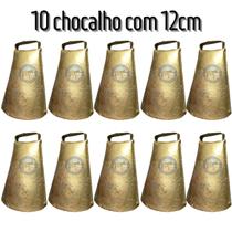 kit 10 Sino de latão Sincerro Cabras Bode Cabritos Bezerros Garrotes Boi Vaca 12cm