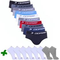 Kit 10 Slip Microfibra + 8 Pares Meia Sport Dorbe Kit 10 Slip Microfibra + 8 Pares Meia Sport Dorbe