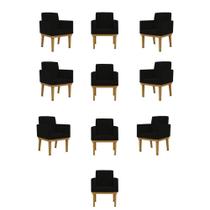 Kit 10 Sofá Poltrona Decorativa Reforçada Preto Suede Balaqui Decor Kit 10 Sofá Poltrona Decorativa Reforçada Preto Suede Balaqui Decor