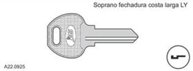 Kit 10 Soprano Chaves 1062 JAS Latão Reposição para Chaveiro