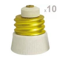 KIT 10 Soquete Adaptador Porcelana de E40 Para E27