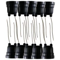 Kit 10 soquete c/ rabicho e-27 preto Kit 10 soquete c/ rabicho e-27 preto