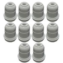Kit 10 soquete e-27 abajur plastico branco