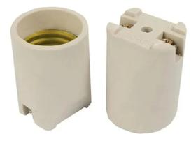 Kit 10 soquete lampada porcelana louca liso bocal e-27