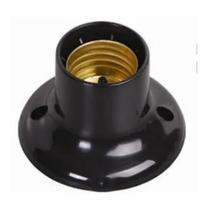 Kit 10 Soquete Plastico E27 Fixo Para Camarinho Preto