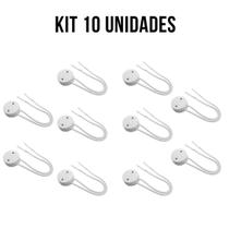 KIT 10 Soquetes Rabicho Lâmpada T8 LED Fluorescente Tubular