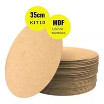 Kit 10 Sousplat MDF 35 Cm Supla Suplast Mesa Posta - PL DECOR