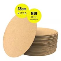 Kit 10 Sousplat MDF 35 Cm Supla Suplast