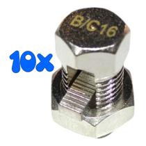 Kit 10 Split Bolt Conector Parafuso Fendido 16mm para Emenda Cabos