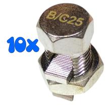 Kit 10 Split Bolt Conector Parafuso Fendido 25mm para Emenda Cabos