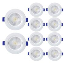 Kit 10 Spot De Led Embutir Slim Mr11 Redondo 3w Bivolt 3000k Quente Kit 10 Spot De Led Embutir Slim Mr11 Redondo 3w Bivolt 3000k Quente