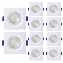 Kit 10 Spot de Led Embutir Slim PAR20 Quadrado 8W Bivolt Kit 10 Spot de Led Embutir Slim PAR20 Quadrado 8W Bivolt