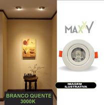 Kit 10 Spot Dicroica Redondo Direcionável LED SMD 7W Quente