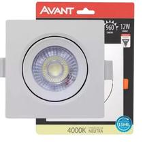 Kit 10 Spot Led 12w Quadrado Embutir Gesso Teto Direcionável Kit 10 Spot Led 12w Quadrado Embutir Gesso Teto Direcionável