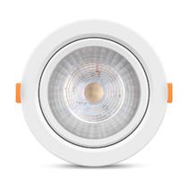 Kit 10 Spot Led 12W Redondo 6500K Branco Frio Direcionável Embutir