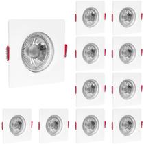 Kit 10 Spot Led Embutir 3w Quadrado 6500k Branco Frio - Branco-frio - 110V/220V Kit 10 Spot Led Embutir 3w Quadrado 6500k Branco Frio - Branco-frio - 110V/220V