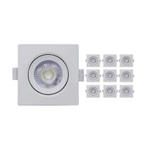 Kit 10 Spot Led Embutir 5w Quadrado 6500k Branco Frio Bivolt