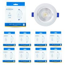 Kit 10 Spot Led Embutir 8w Redondo Teto Dicróica Bivolt Blumenau 6500K 4000K 3000K