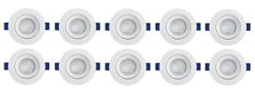 Kit 10 Spot LED Embutir Black+ Decker 3W Luz Branca 6500K Redondo Kit 10 Spot LED Embutir Black+ Decker 3W Luz Branca 6500K Redondo