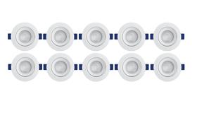 Kit 10 Spot LED Embutir Black+ Decker 5W Luz Amarela 3000K Redondo Kit 10 Spot LED Embutir Black+ Decker 5W Luz Amarela 3000K Redondo