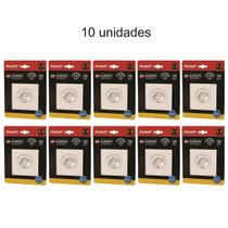 Kit 10 Spot Led Embutir Quadrado 3w Direcionável 3000k Luz Amarela Avant