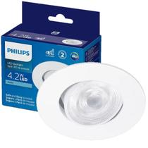 Kit 10 Spot Led Philips Redondo Embutir 4.2w Luz Branca 6500K Kit 10 Spot Led Philips Redondo Embutir 4.2w Luz Branca 6500K