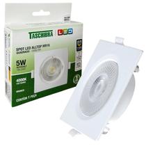 Kit 10 Spot Led Quadrado Embutir 5W MR16 Luz Neutra 4000K