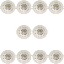 KIT 10 SPOT LED REDONDO DIRECIONAVEL EMBUTIR 5W BRANCO NEUTRO 4000k BIV EMBULED KIT 10 SPOT LED REDONDO DIRECIONAVEL EMBUTIR 5W BRANCO NEUTRO 4000k BIV EMBULED