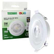 Kit 10 Spot Led Redondo Embutir 5W MR16 Luz Neutra 4000K