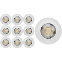 KIT 10 SPOT LED REDONDO FIXO SOBREPOR 5W BRANCO QUENTE 3000k BRANCO BELLALUX KIT 10 SPOT LED REDONDO FIXO SOBREPOR 5W BRANCO QUENTE 3000k BRANCO BELLALUX