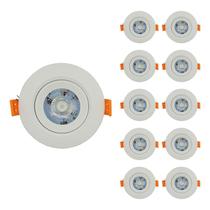 Kit 10 Spot Led Smd 5W Orion Direcionável 6000K Redondo