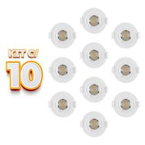 Kit 10 Spot LED Taschibra Alltop Embutir Redondo MR11 3W 38º