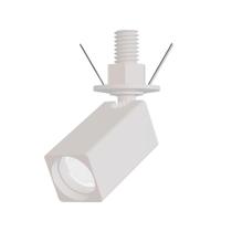 Kit 10 Spot Mini DOT Quadrado 1W 3000K 24V - ALI