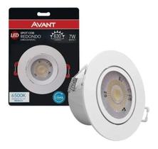 Kit 10 Spot Super Led Redondo 7w Branco Frio 6500k