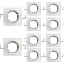 Kit 10 Spot Taschibra Quadrado Embutir Vidro Jateado Sp23