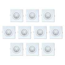 Kit 10 Spots Led Quadrado De Embutir 3w Bivolt Luz Branca