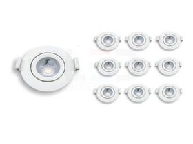 Kit 10 spots led redondo 3w 3000k bivolt - CTB Kit 10 spots led redondo 3w 3000k bivolt - CTB