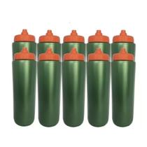 Kit 10 Squeeze Tipo Gatorade 800ml Verde/laranja