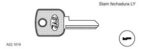 Kit 10 Stam Chave Virgem JAS 1030 Yale Latão para Chaveiro