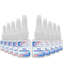 Kit 10 Super Bom Cola Ultra Forte Instantânea Gel 5g Multiuso
