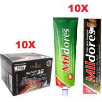 Kit 10 Super Gel 30 Ervas 250g + 10 Pomada Mil Dores 100g