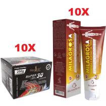 Kit 10 Super Gel 30 Ervas 250g + 10 Pomada Milagrosa 150g