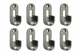 Kit 10 Suporte Cabideiro Tubo Guarda Roupa Oval Armário Fixo